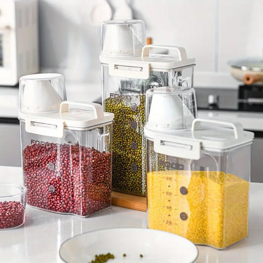 Pote Hermético Copo Medidor Bico Dosador Cozinha Mantimentos Lavanderia Multiuso